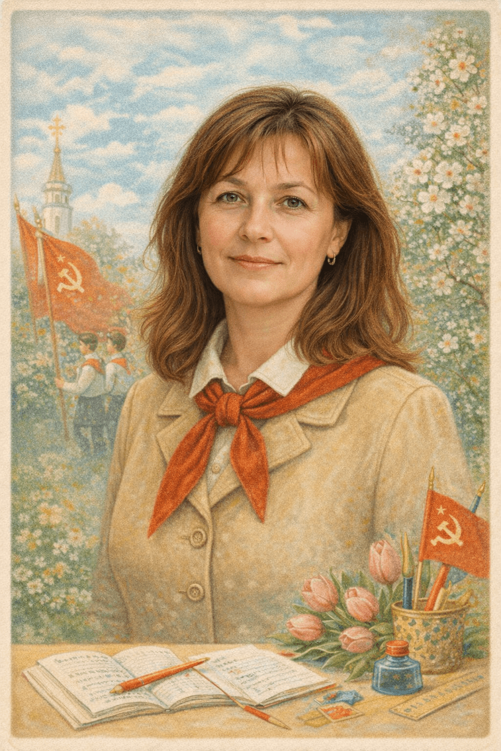 Вариант открытки для мамы после генерации №3